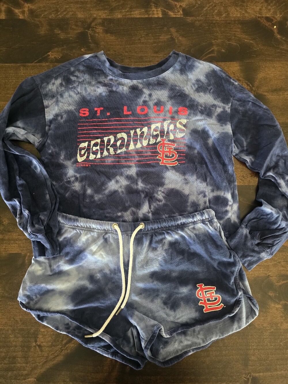 St. Louis Cardinals.  Tie-Dyed Womens Size Small Set